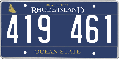 RI license plate 419461