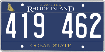 RI license plate 419462