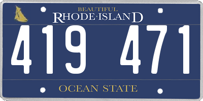 RI license plate 419471