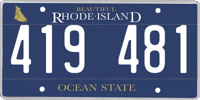 RI license plate 419481