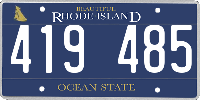 RI license plate 419485