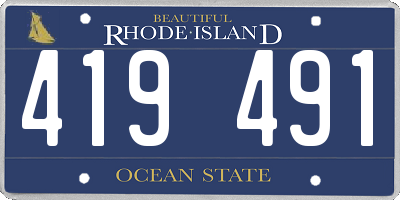 RI license plate 419491