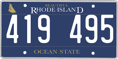 RI license plate 419495