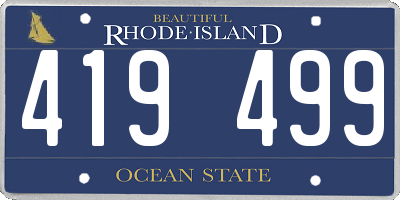RI license plate 419499