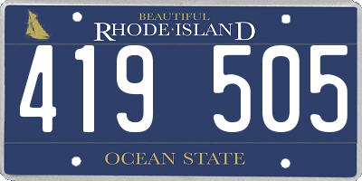RI license plate 419505