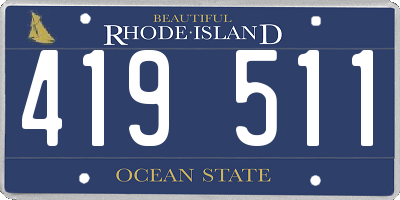 RI license plate 419511
