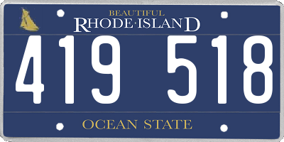 RI license plate 419518