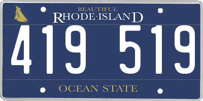 RI license plate 419519