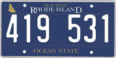 RI license plate 419531
