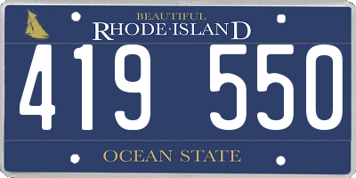 RI license plate 419550