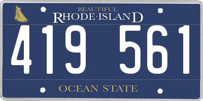 RI license plate 419561