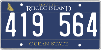 RI license plate 419564