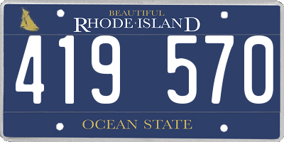 RI license plate 419570