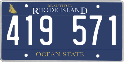RI license plate 419571