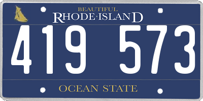 RI license plate 419573
