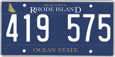 RI license plate 419575