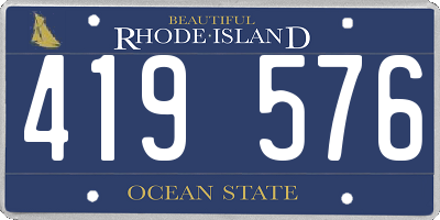 RI license plate 419576