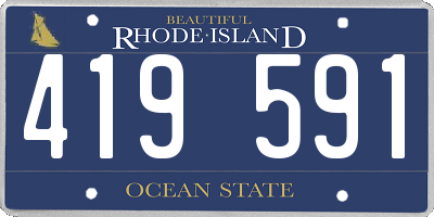RI license plate 419591