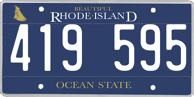 RI license plate 419595