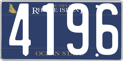 RI license plate 4196