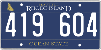 RI license plate 419604