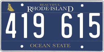 RI license plate 419615