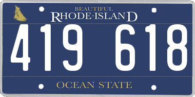 RI license plate 419618