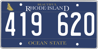 RI license plate 419620