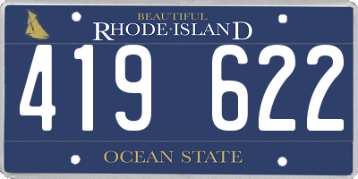 RI license plate 419622