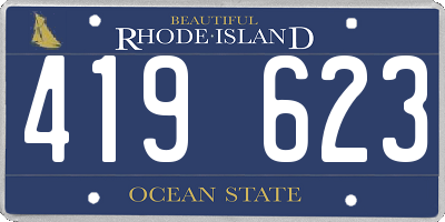 RI license plate 419623
