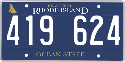 RI license plate 419624