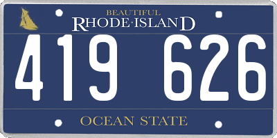 RI license plate 419626