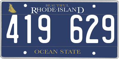RI license plate 419629