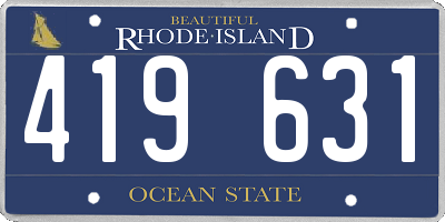 RI license plate 419631