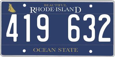RI license plate 419632