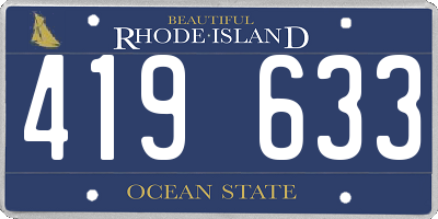 RI license plate 419633