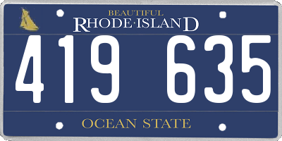 RI license plate 419635
