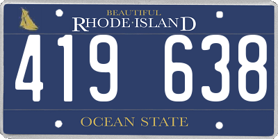 RI license plate 419638