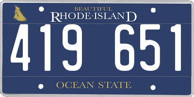 RI license plate 419651