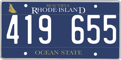 RI license plate 419655