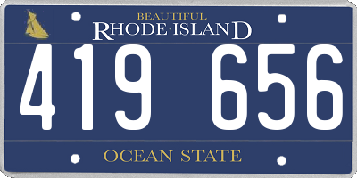 RI license plate 419656