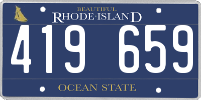 RI license plate 419659