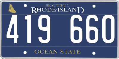 RI license plate 419660