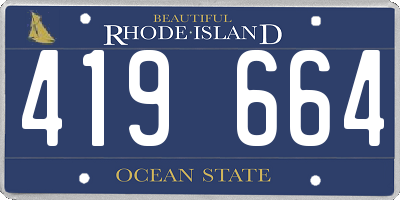 RI license plate 419664