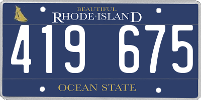 RI license plate 419675