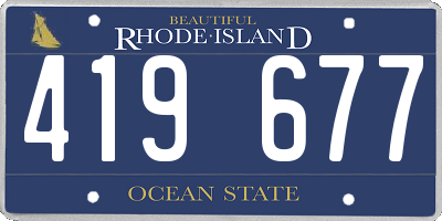 RI license plate 419677