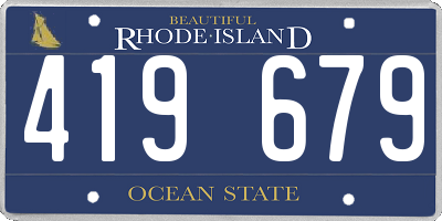RI license plate 419679