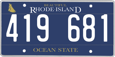 RI license plate 419681
