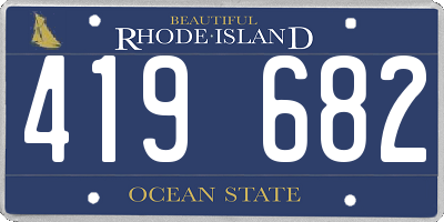RI license plate 419682