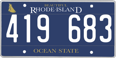 RI license plate 419683